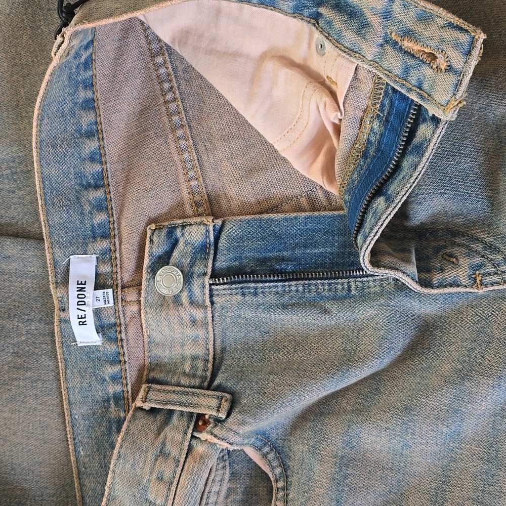 RE/DONE High Waist Crop Flare Jeans Size 27 - Picture 4 of 6